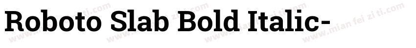 Roboto Slab Bold Italic字体转换